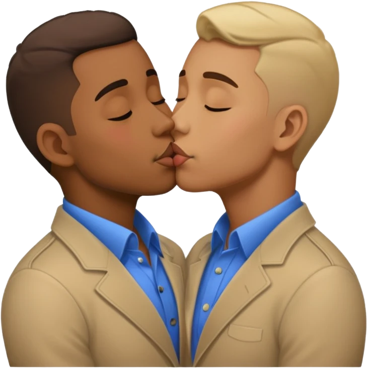Gay guys kissing emoji