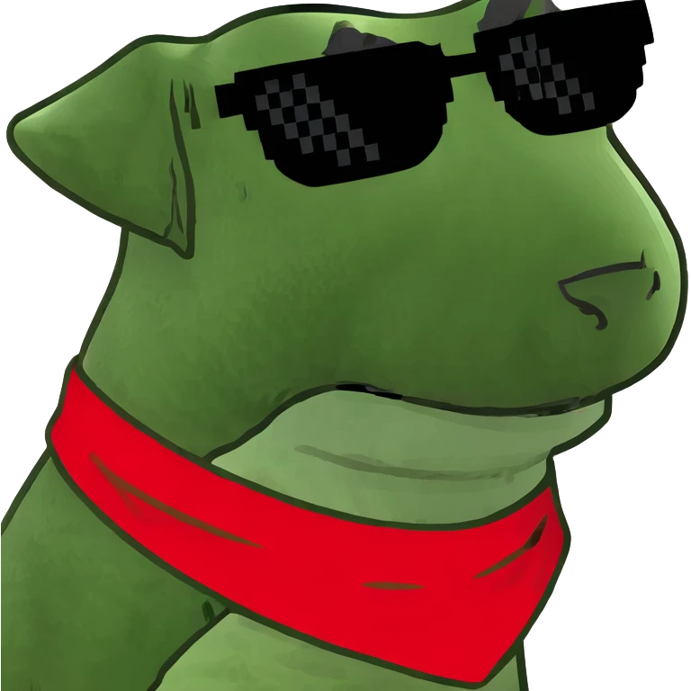 Dog giving a side eye emoji