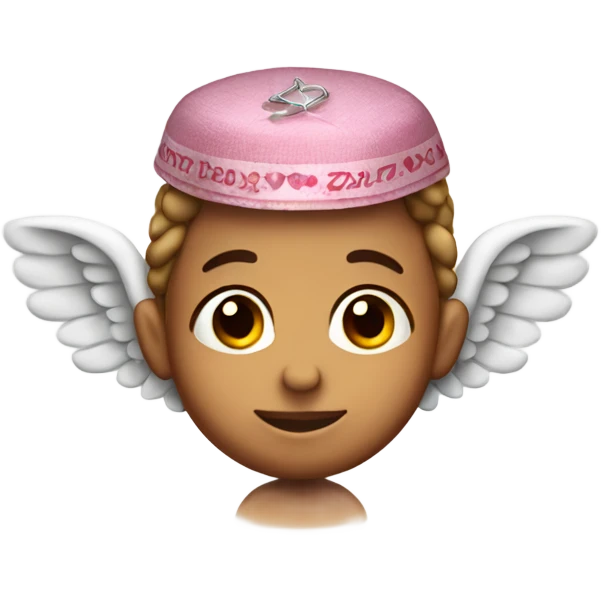 Cupid wearing a yarmulke emoji