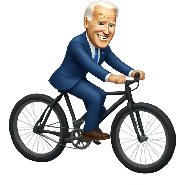 joe biden on a bike emoji