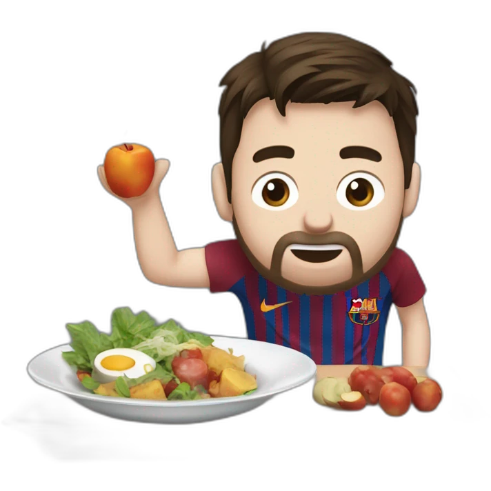Messi qui mange du theiboudjeun emoji
