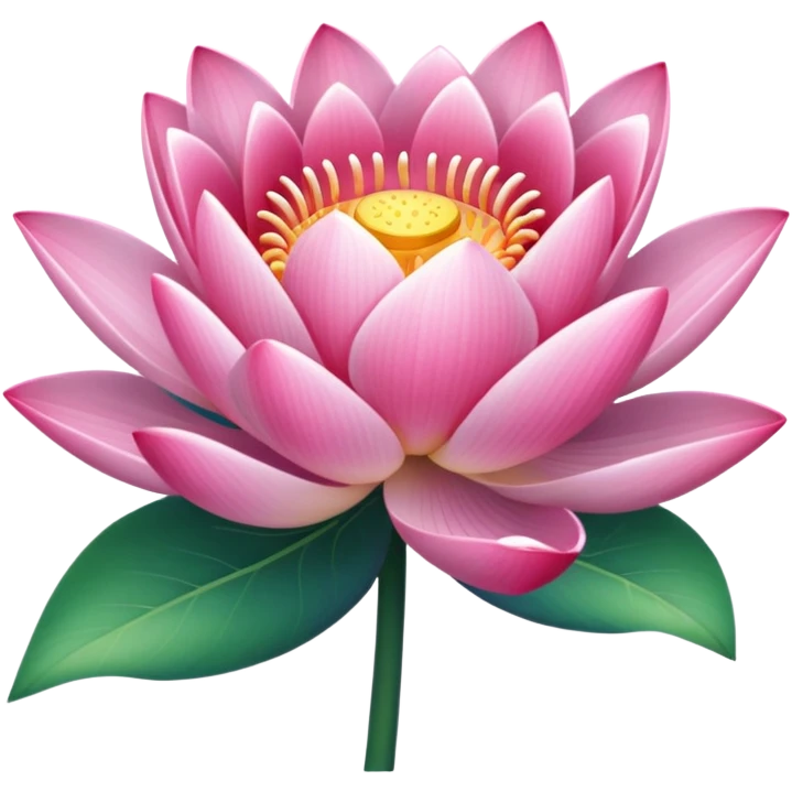 Pink Lotus lilly with longer stem emoji