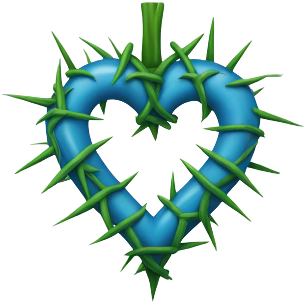 blue heart with thorns emoji