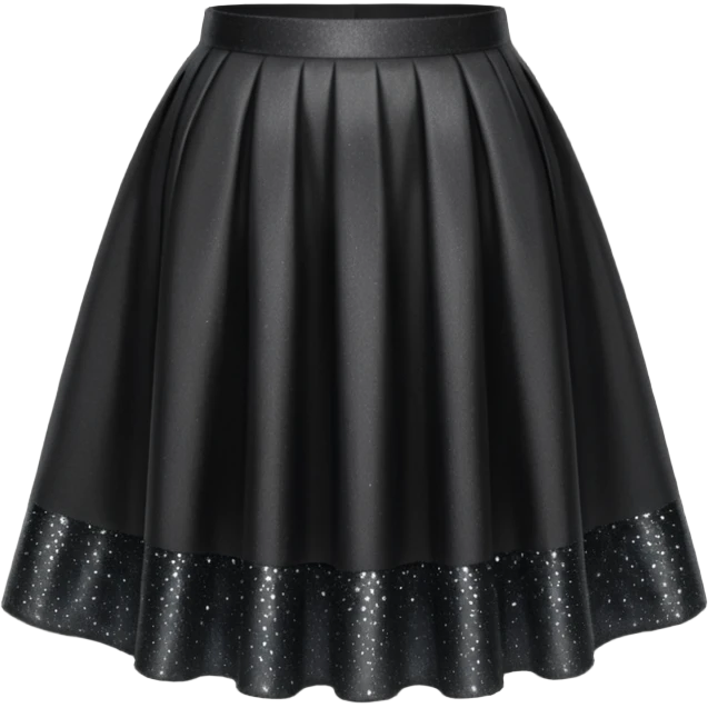 black sparkly skirt emoji