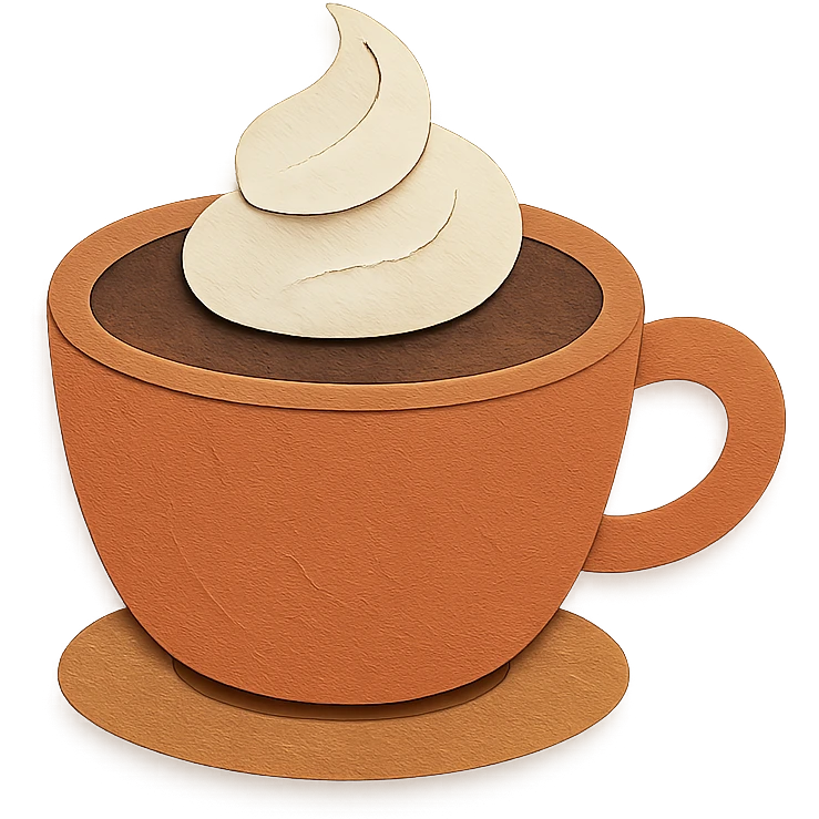 classic mocha, inviting and cozy emoji