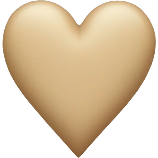 Beige heart  emoji