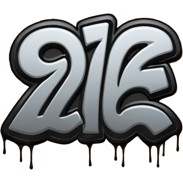 Граффити надпись: 72 emoji