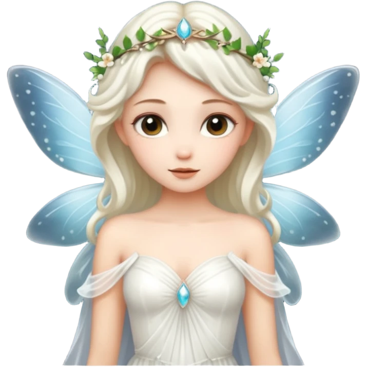 fairy wearing white ethereal emoji