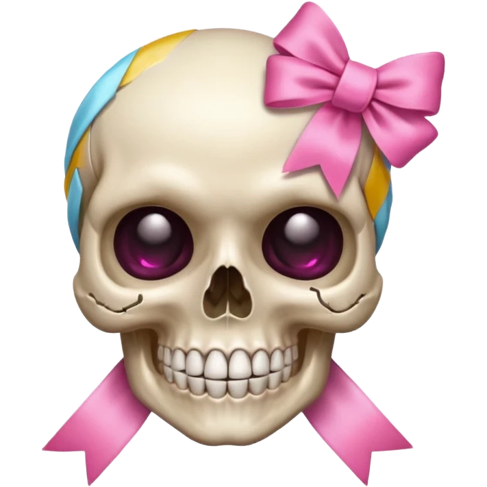 SKULL POOKIE RIBBON emoji
