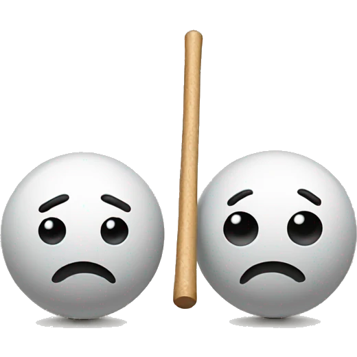 2 balls and a stick emoji