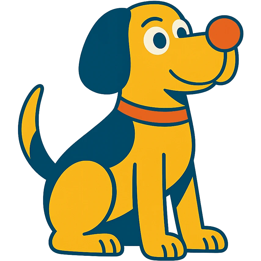 dog with a red nose emoji
