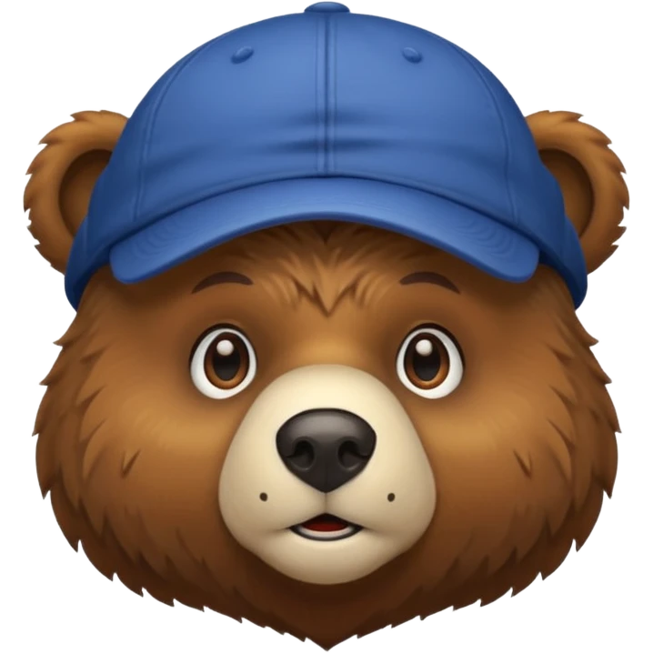 bwown Bear with cap emoji