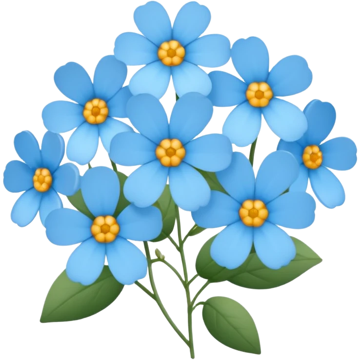 light blue small flowers cute  emoji