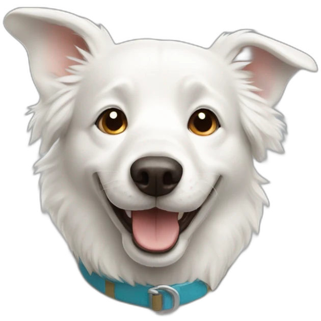 happy-white-dog emoji