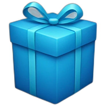 blue present emoji
