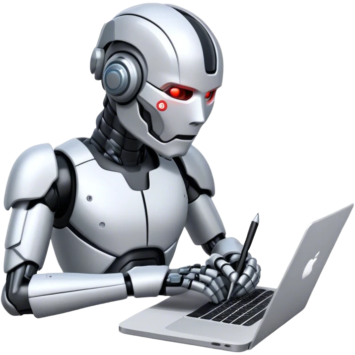 cyborg writing emoji