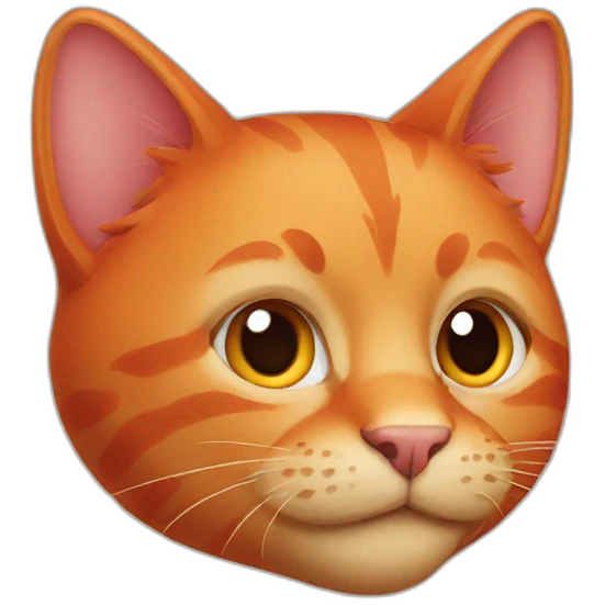 Red cat emoji