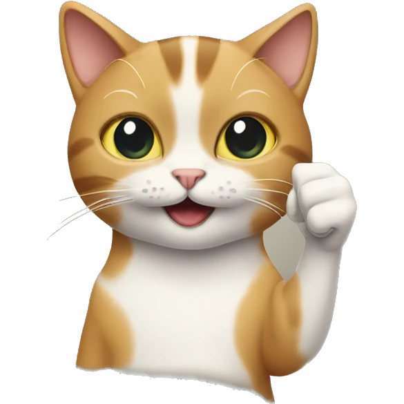 A cat giving a thumbs-up. emoji