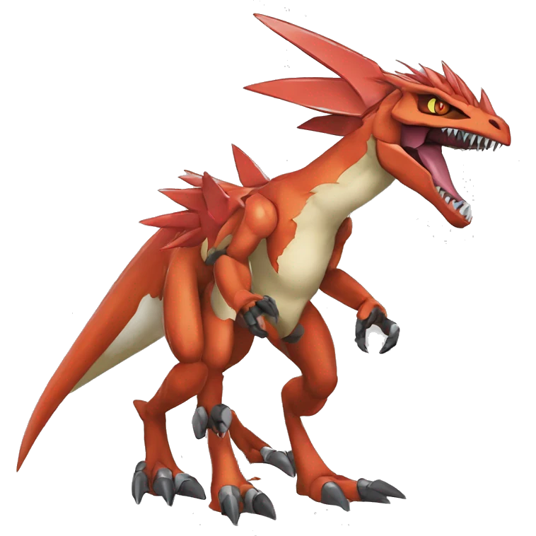  Cool Edgy Digimon-Fakemon-Guilmon-Velociraptor-Dragon-Mecha full body emoji