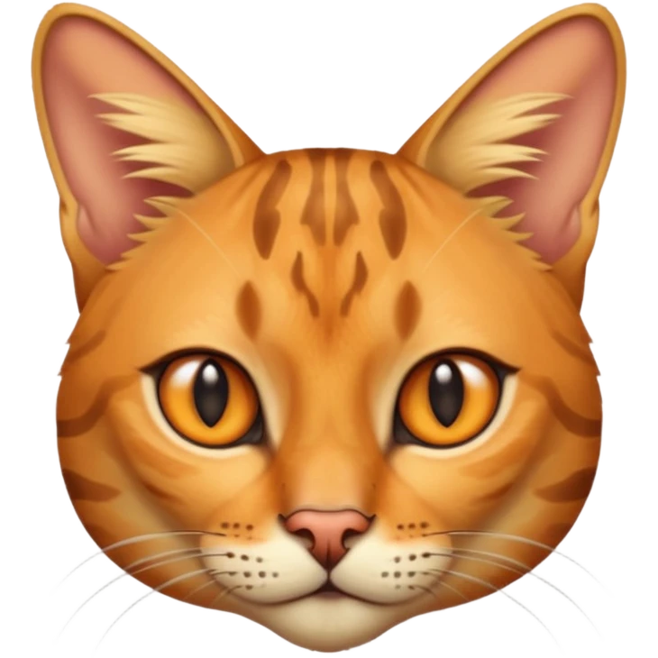 Orange and savanah cat head emoji