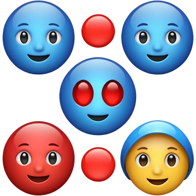 I want to have an emoji in the form of the letters AI in blue surrounded by a red circle emoji