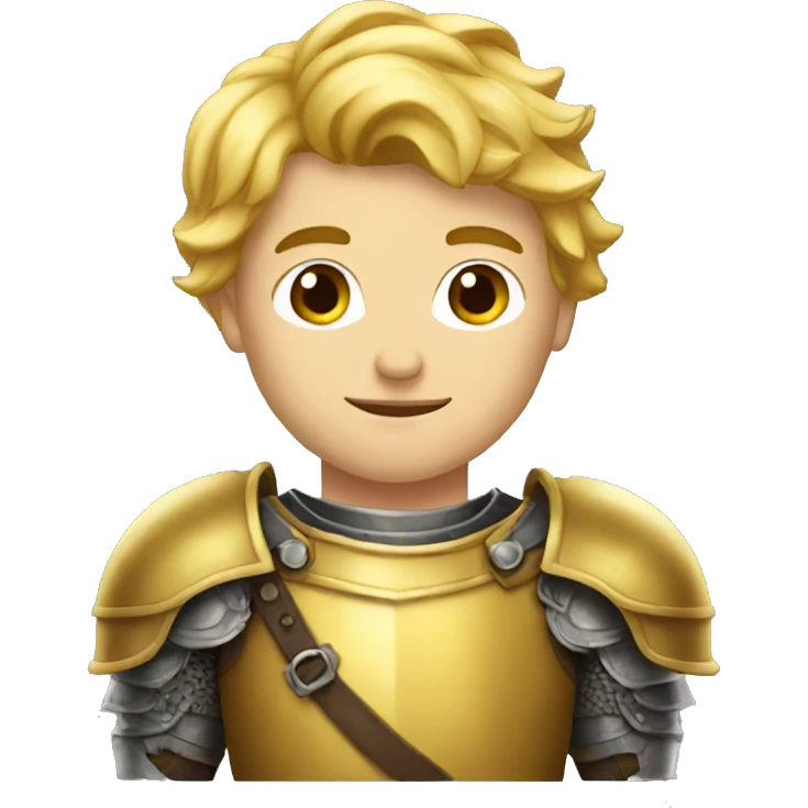 blond knight logn hair emoji