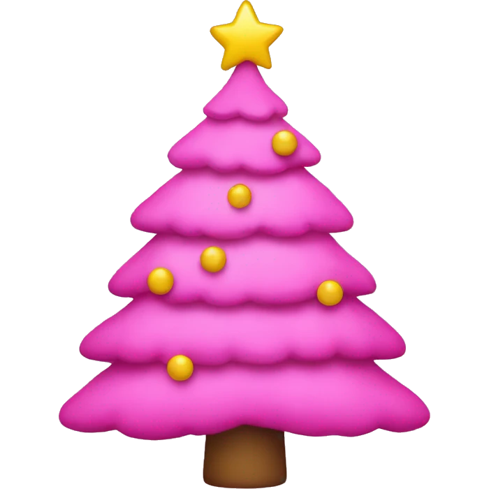 pink christmas tree emoji