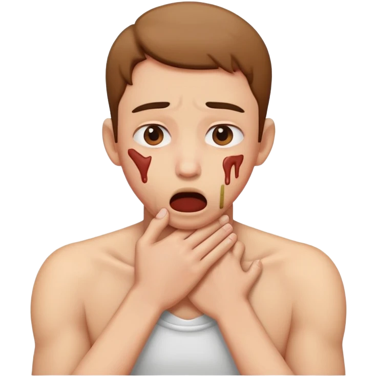 person choking themselves emoji