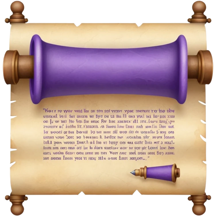 purple Scroll with quote emoji
