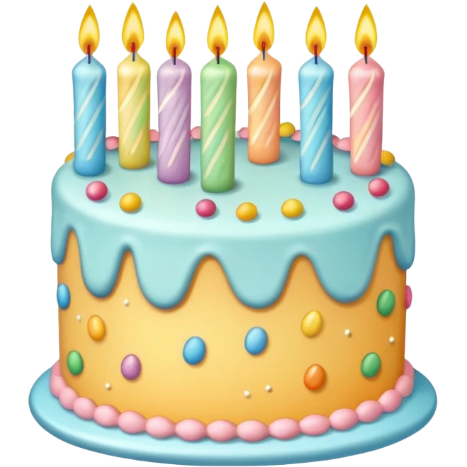 Pastel birthday emoji
