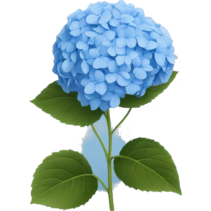 blue hydrangea emoji