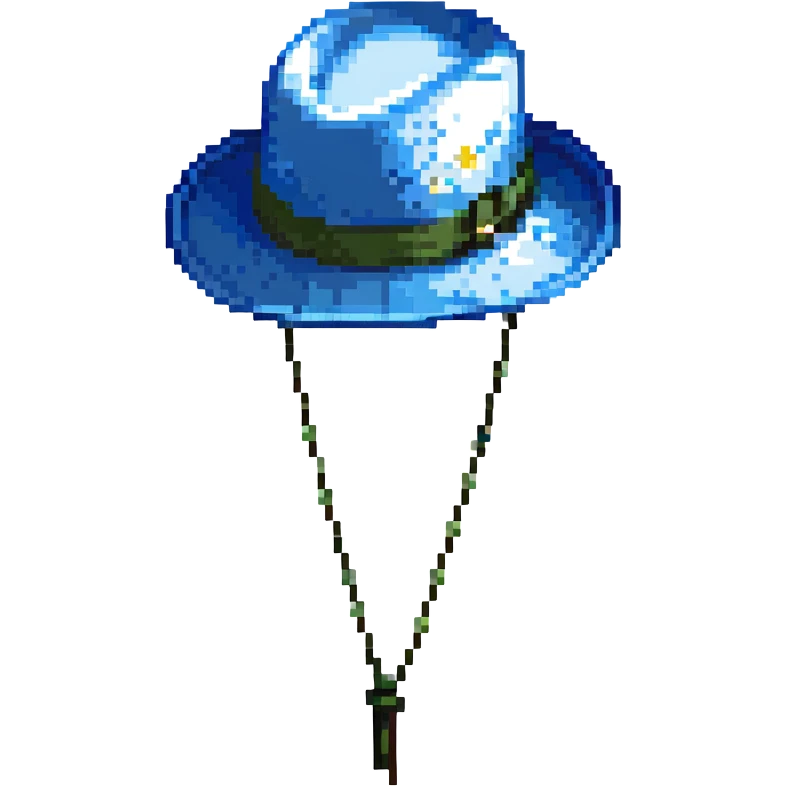 Синяя панамка со шнурком, no background emoji