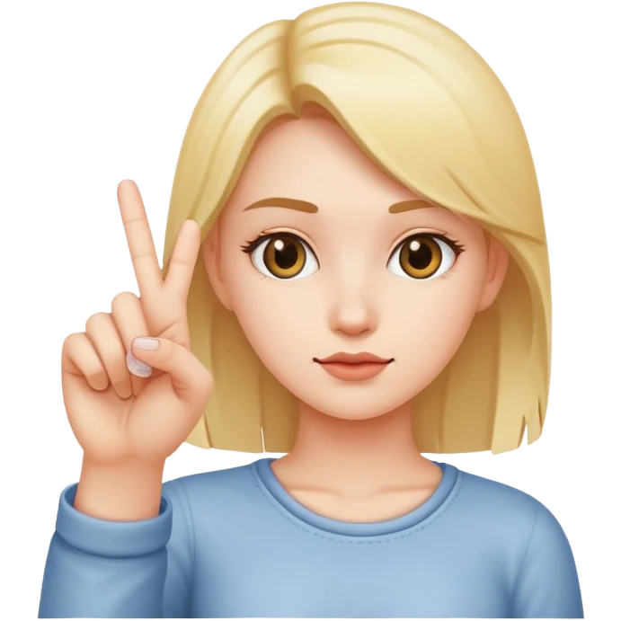 Girl holding up middle finger  emoji