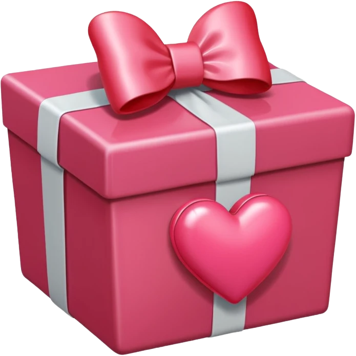 pink heart coming out of a red box with a bow emoji