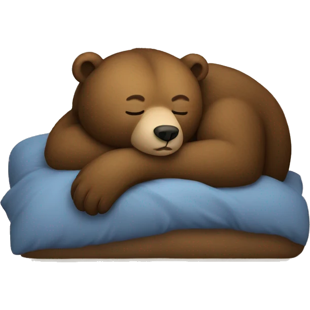 The bear is sleeping emoji