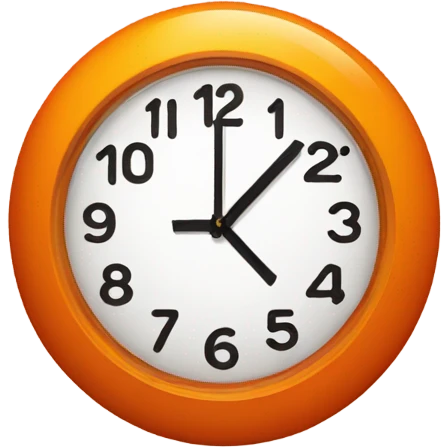 time orange emoji