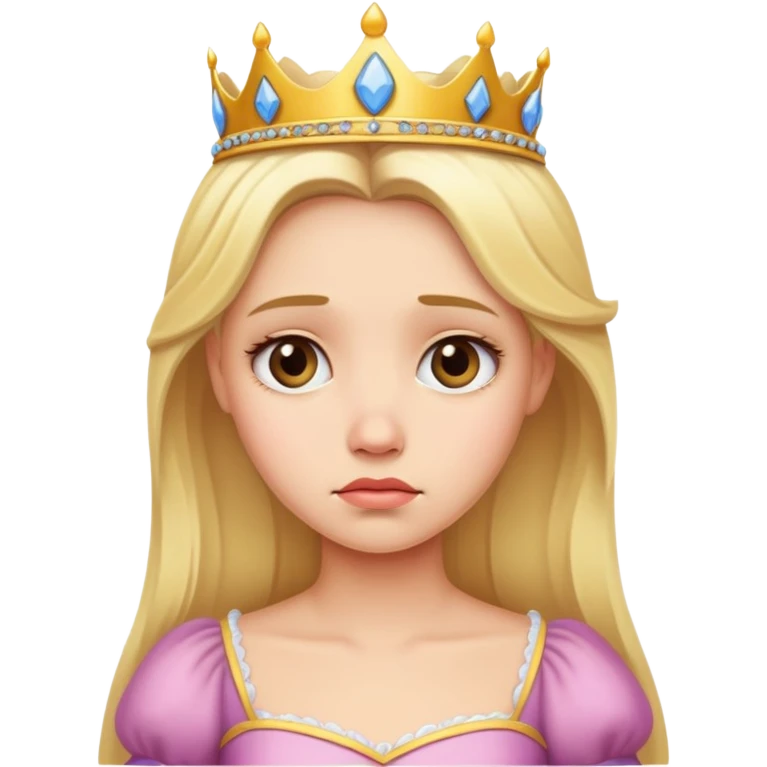Sad bloned princess emoji