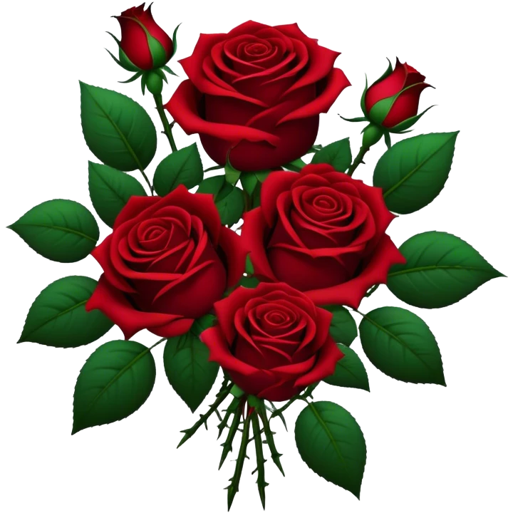 Bouquet of dark red roses gothic emoji