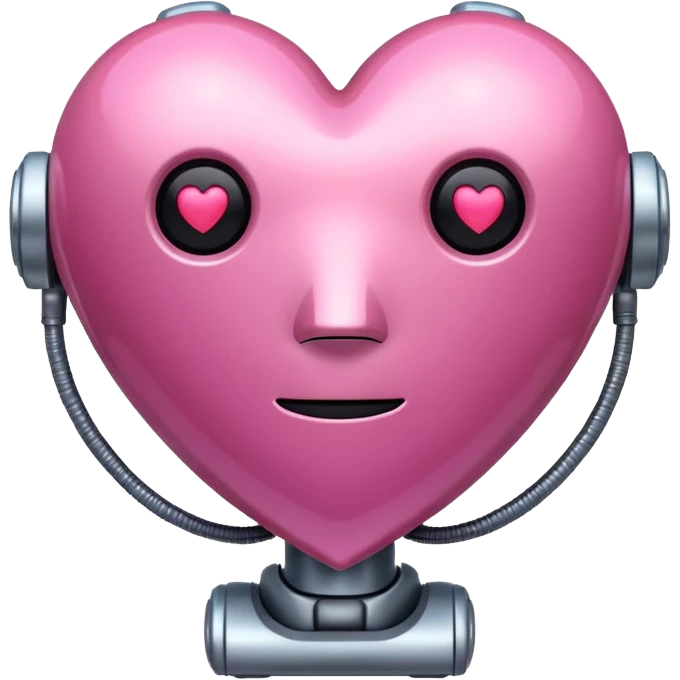 pink robot heart emoji emoji