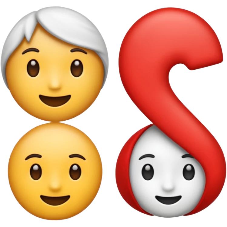 🔰 this emoji convert into left side red colour and right side colour into white and this shape only emoji