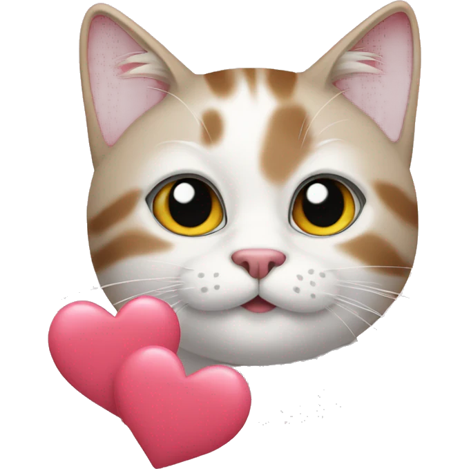Cat with hearts emoji