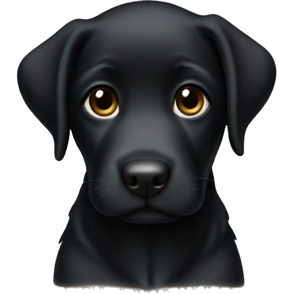 Black lab puppy emoji