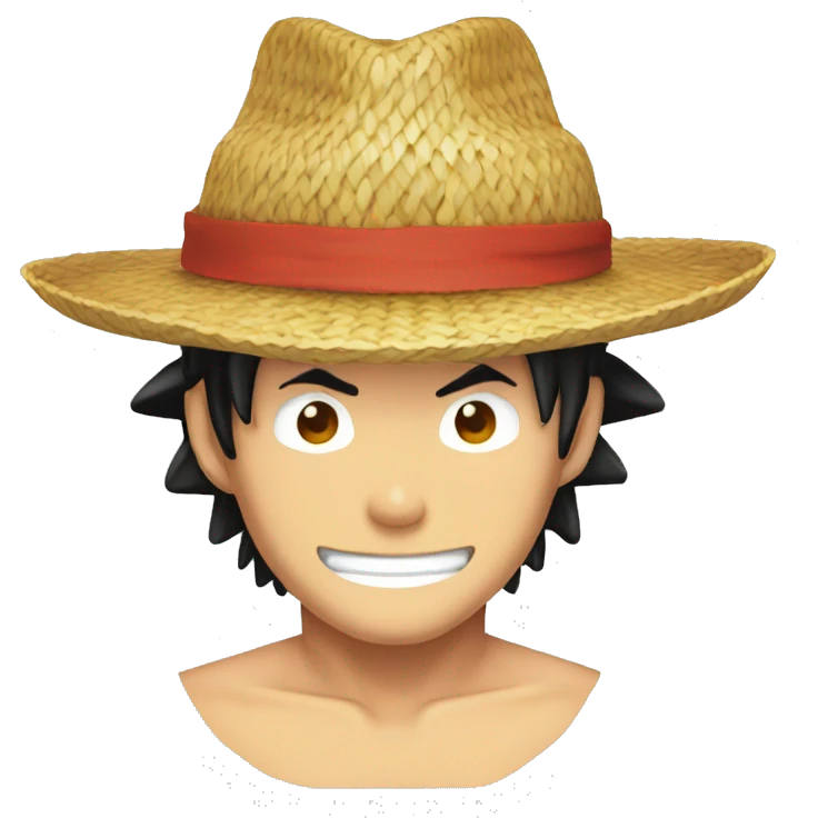 Luffy chapeau de paille emoji