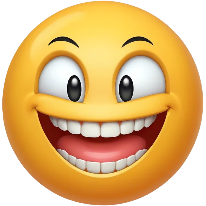 Smiling ball showing teeth  emoji