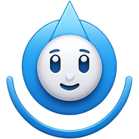 news agency logo with blue R emoji