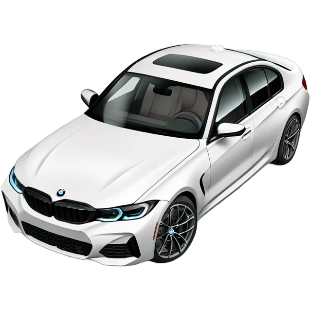 White 2023 BMW M340i emoji