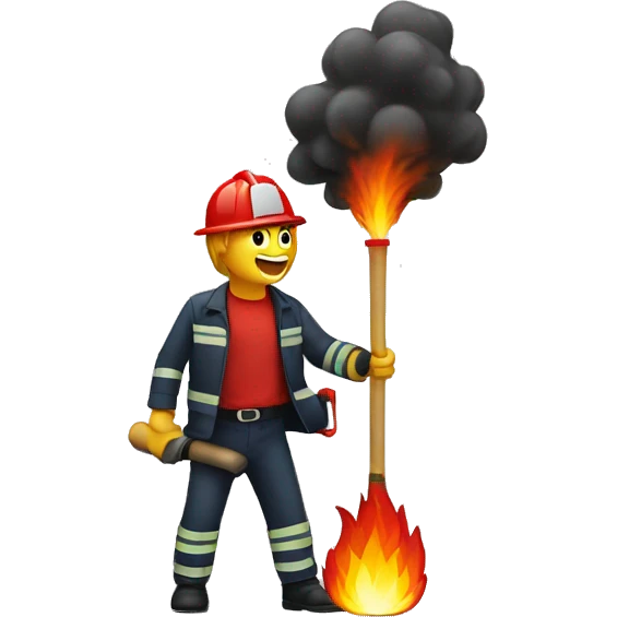 Fire being extinguished  emoji