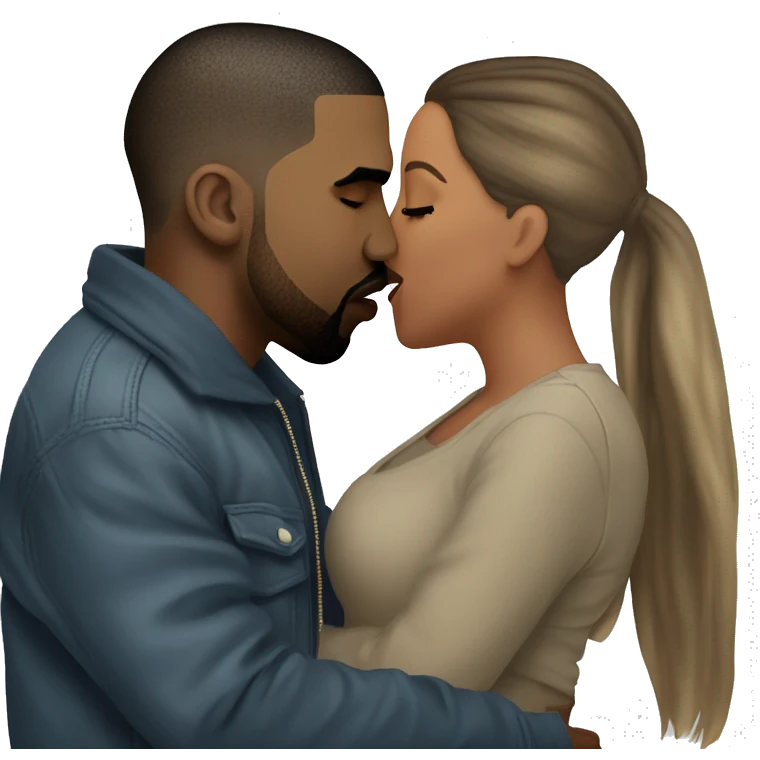 kanye west kissed drake emoji