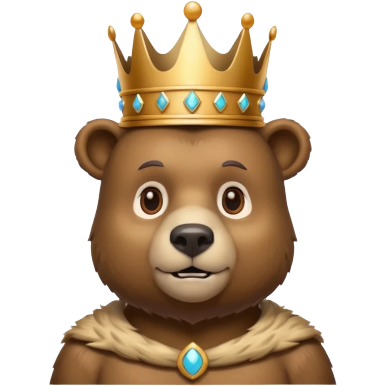 Bear with bronze crown — strong and gentle emoji