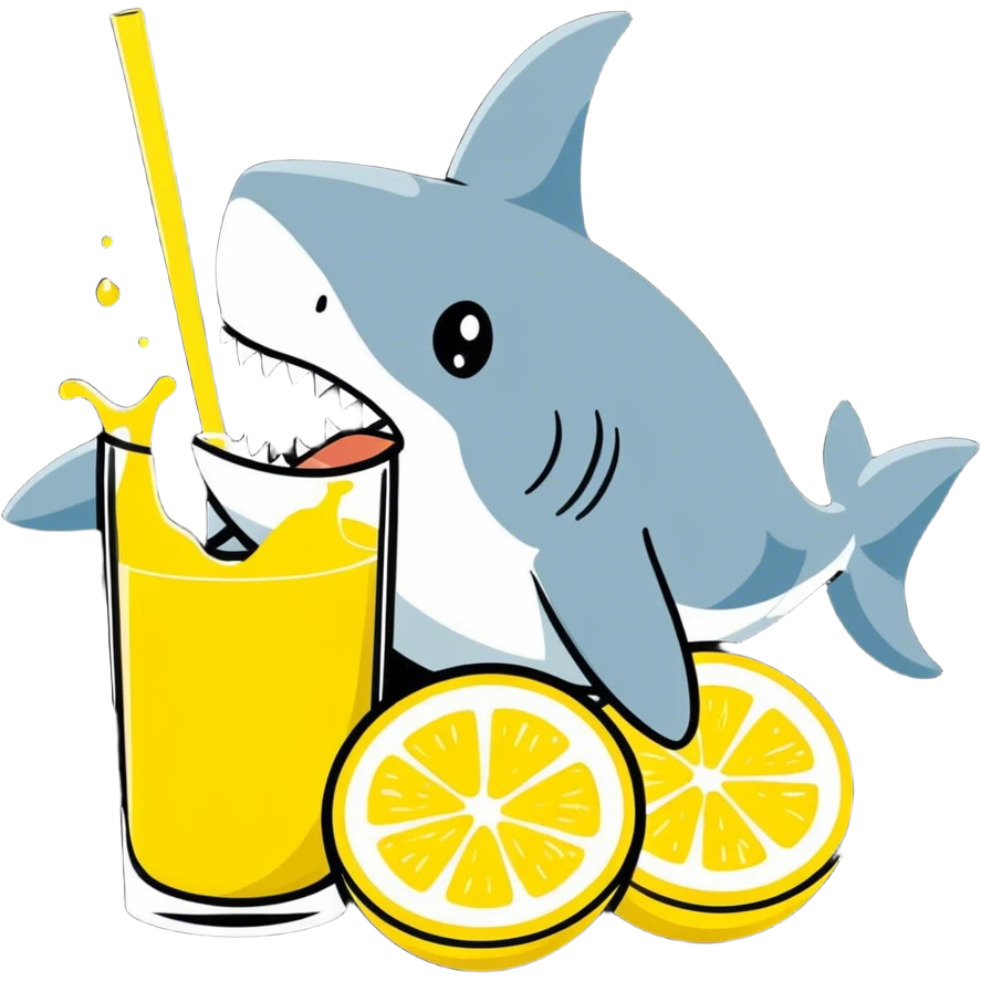 Shark eating lemons  emoji